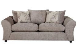 HOME New Clara Large Fabric Sofa - Mink